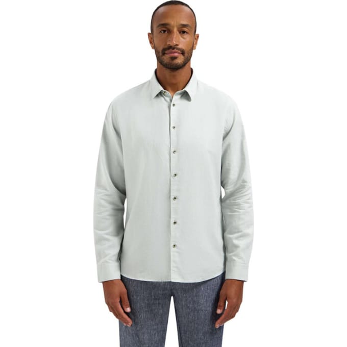 No Excess Shirt with linen dusty green