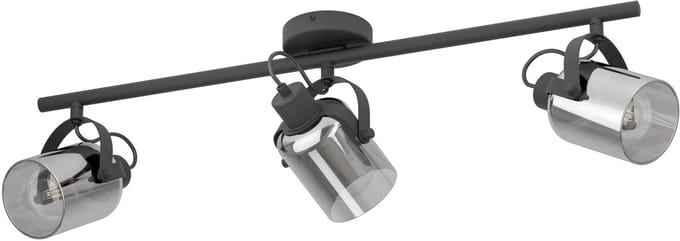 Eglo Wand- En Plafondlamp Berregas Zwart Chroom 3x40w E27