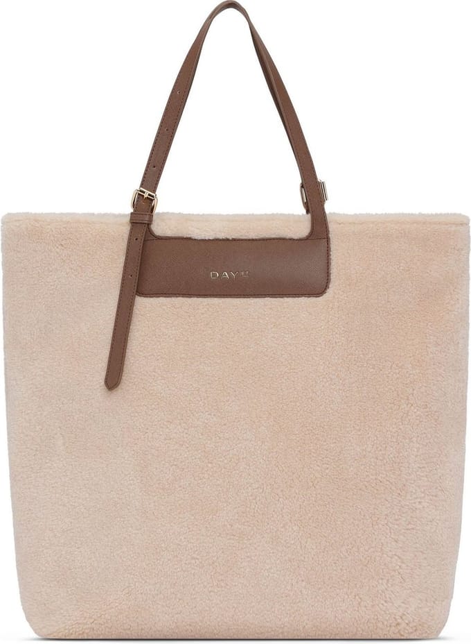 DAY ET Schoudertas Shopper Teddy Bag Rose Tint Beige