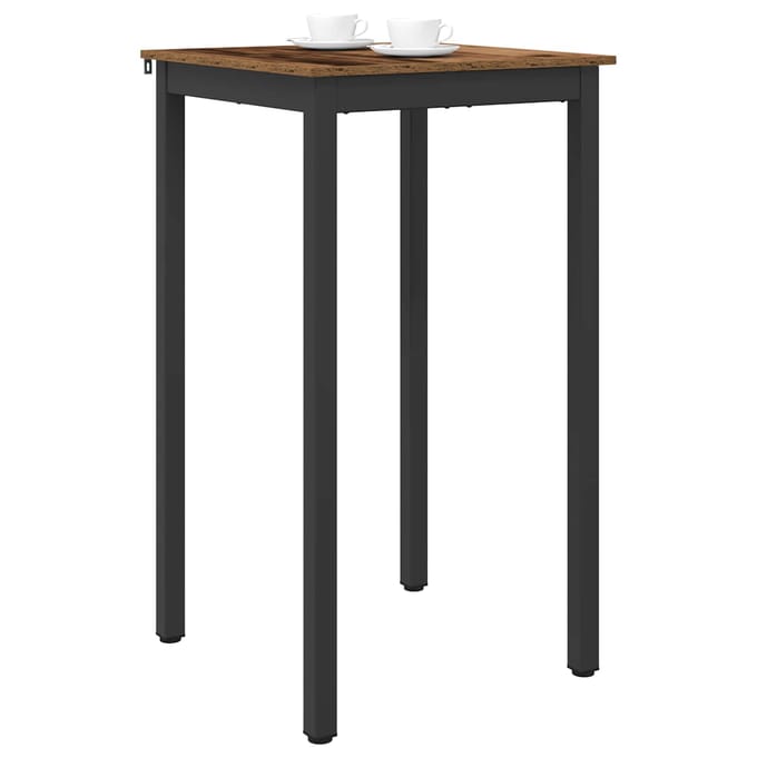vidaXL - Staande - Bartafel - Bewerkt - hout - Vierkant