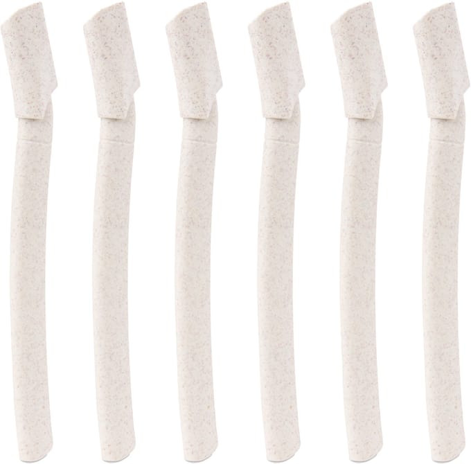 INTER-ESQUE Dermaplaning Mesjes Klein – Wenkbrauw Mesje – Gezichtsscheermes – Tarwestro – 6 Stuks