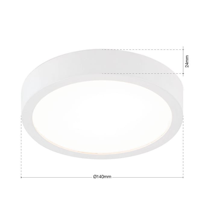 ORION LED plafondlamp Disc, wit Ø 14 cm, CCT, metaal/kunststof
