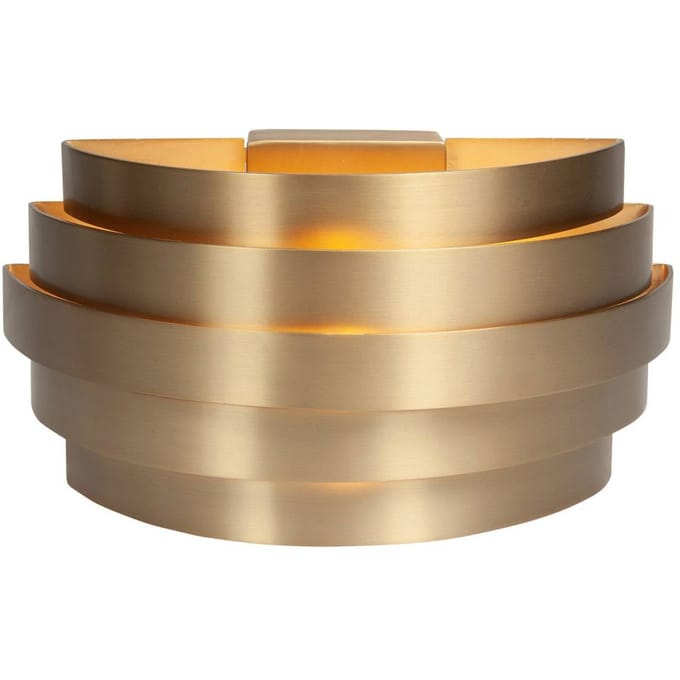 HighLight Wandlamp Scudo, messing, breedte 25 cm, aluminium, G9