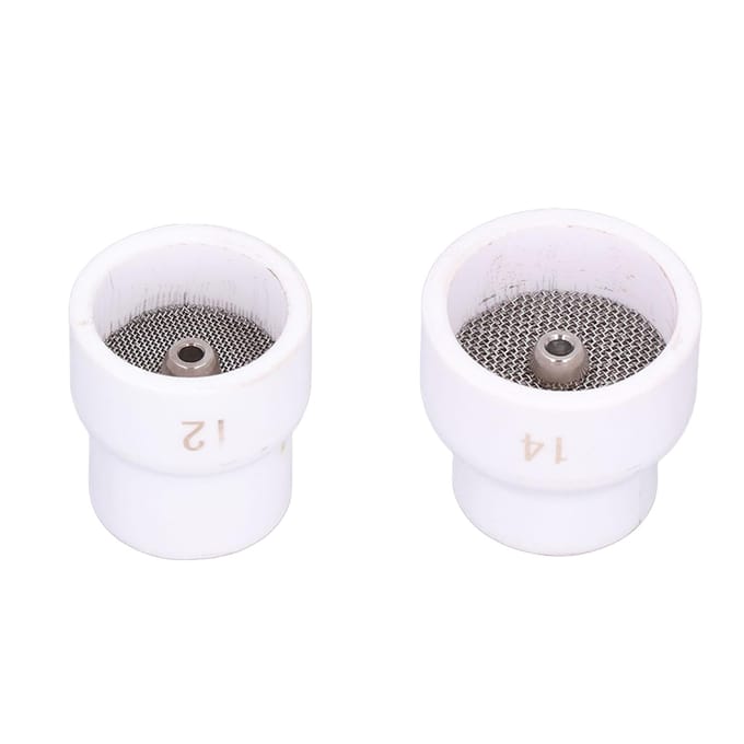 2 stuks TIG Lasbeker 12#14# Keramische Mondstuk Accessoire Set Kit voor WP91718202526(Wit )