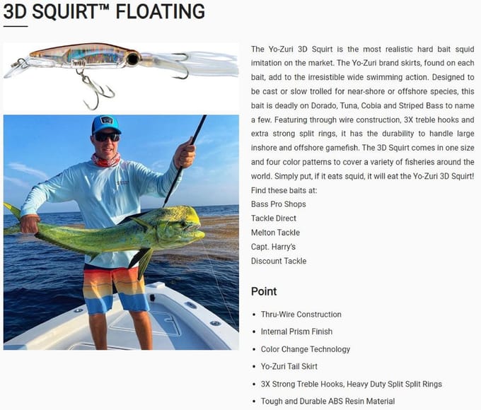 Leurre flottant Yo Zuri 3D Squirt 140 mm R1458-CPPB (2340)