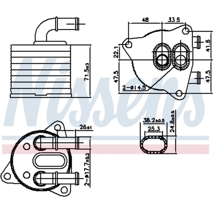 Olie radiator, versnellingsbak NISSENS 91286