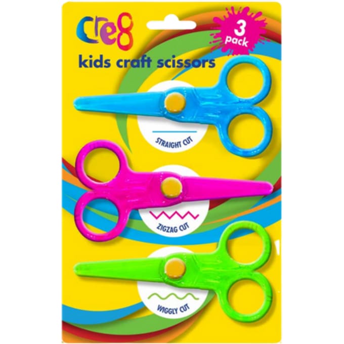 Cre8 Kids Craft Scissors – 3 st