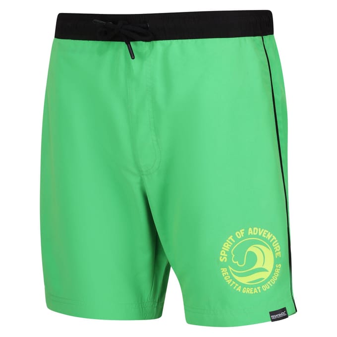 Regatta Heren Bentham Zwemshort (Fairway Groen/Zwart)