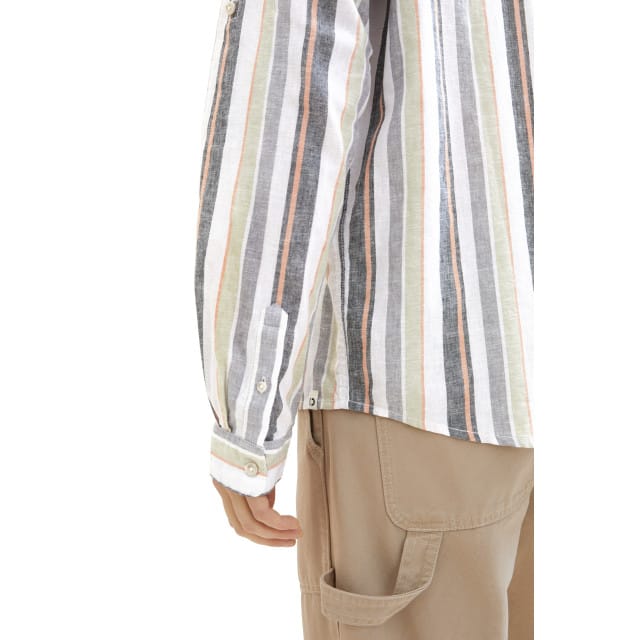 Tom Tailor Denim - Lange mouw overhemd - Mannen - XL - Beige - Linnen - 1041225