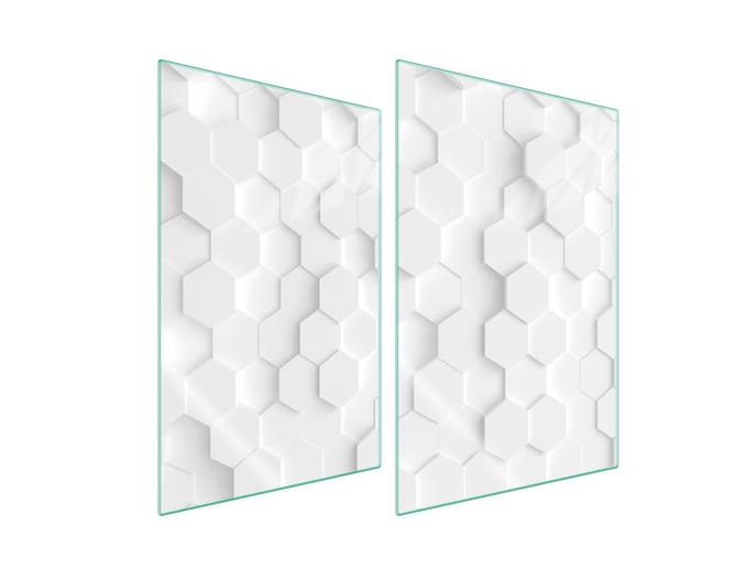 TMK ArtDeko - Glasplaat Bescherming - 2x 35x52 cm - Wit - Veilig - Stijlvol
