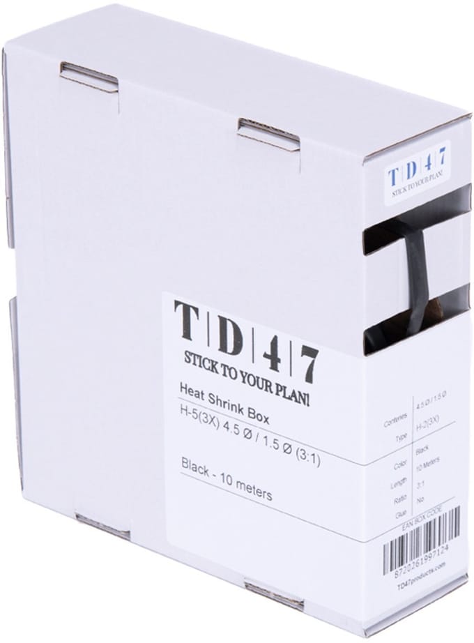 TD47 Krimpkous Box H-2(3X) 4.5Ø / 1.5Ø 10m - Zwart