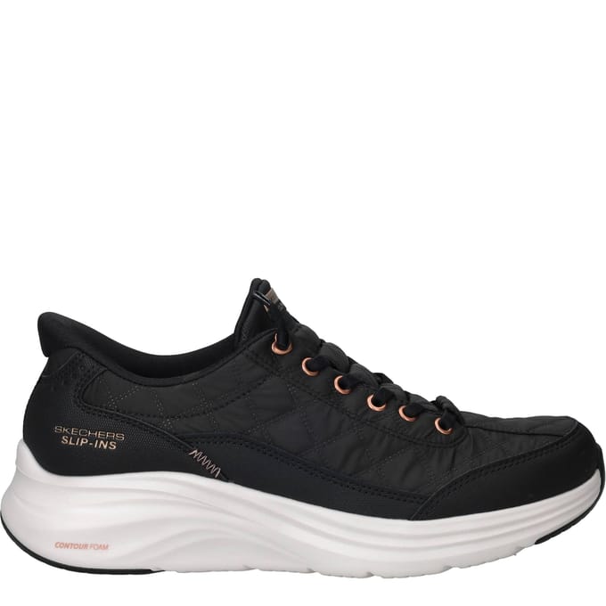 Skechers CONTOUR FOAM - GOLDEN HOUR Dames Instappers - Zwart