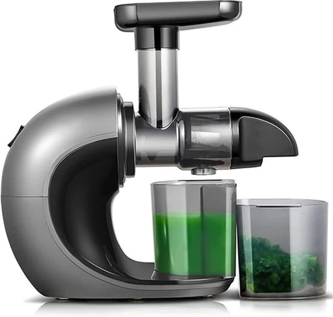 KitchenMasters Slowjuicer - Juicer voor groenten en fruit - 700ml - Zwart