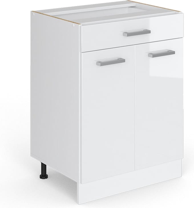 Vicco R-Line Universele onderkast – 60 cm met laden, zonder werkblad Wit Hoogglans