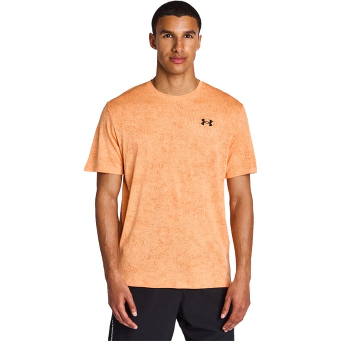 Under Armour Tech T-shirts Heren - Oranje - Maat L - Poly Jersey