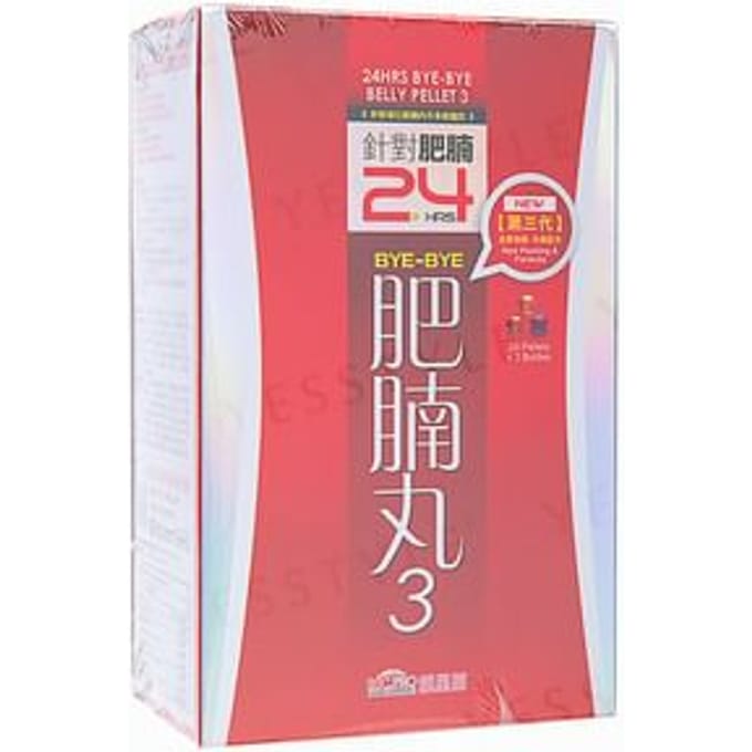 24 Hours Bye-Bye Belly Pellet 3 24 pellets x 3 bottles