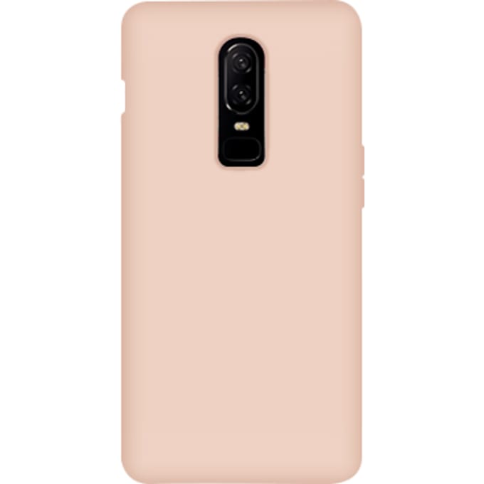 OnePlus 6 Siliconen Back Cover - pink sand