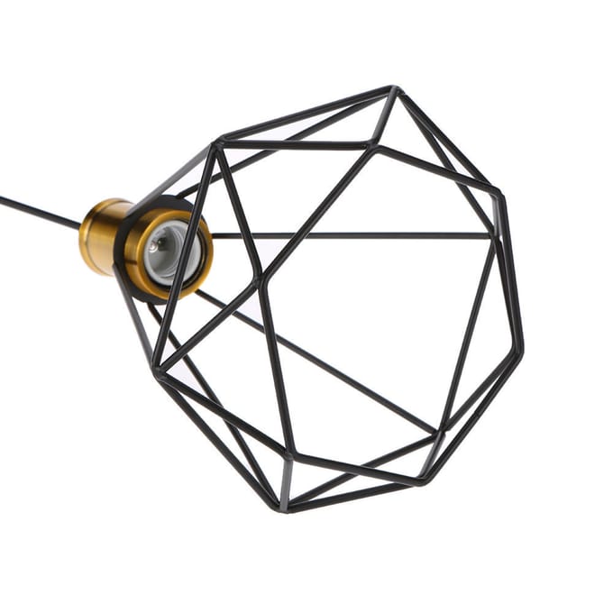 Art Deco Vogelkooi Hanglampen IJzer Minimalistisch Piramide Lamp Lamp Verlichting black