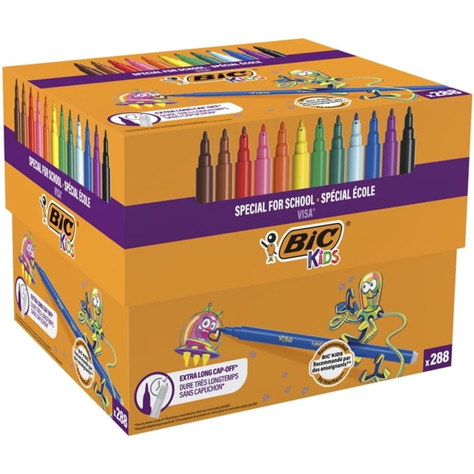 Kleurstift bickids visa schoolbox f assorti | Doos a 288 stuk