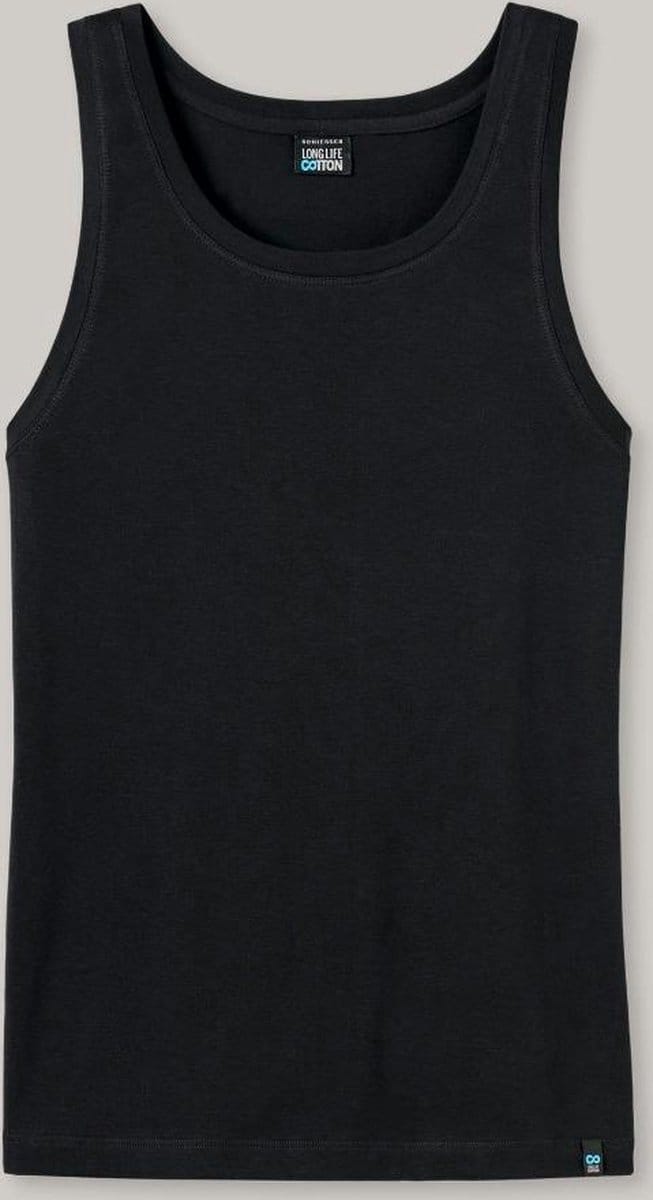 Schiesser Long Life Cotton Heren Onderhemd - Zwart - Maat S