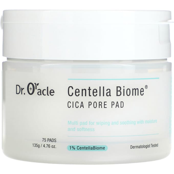 Dr. Oracle, Centella Biome, Cica Pore Pad, 75 sheets, 135g (4.76oz) white