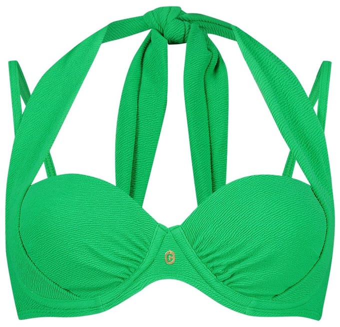 Ten Cate multiway bikini top bright green relief voor Dames | Maat 75B