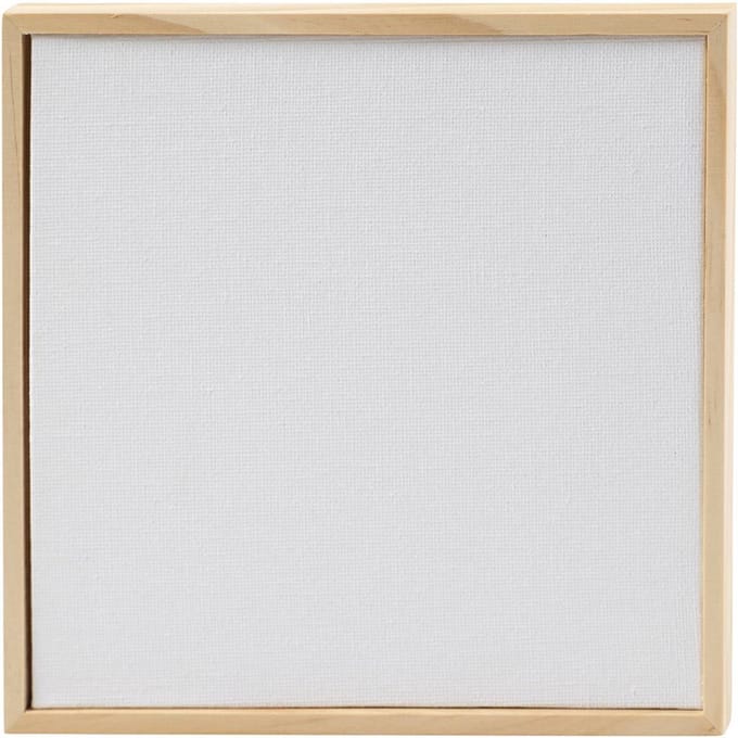Creativ Company Schilderdoek Paneel met Lijst 15.8x15.8 cm 280 gr Wit 10 Stuks