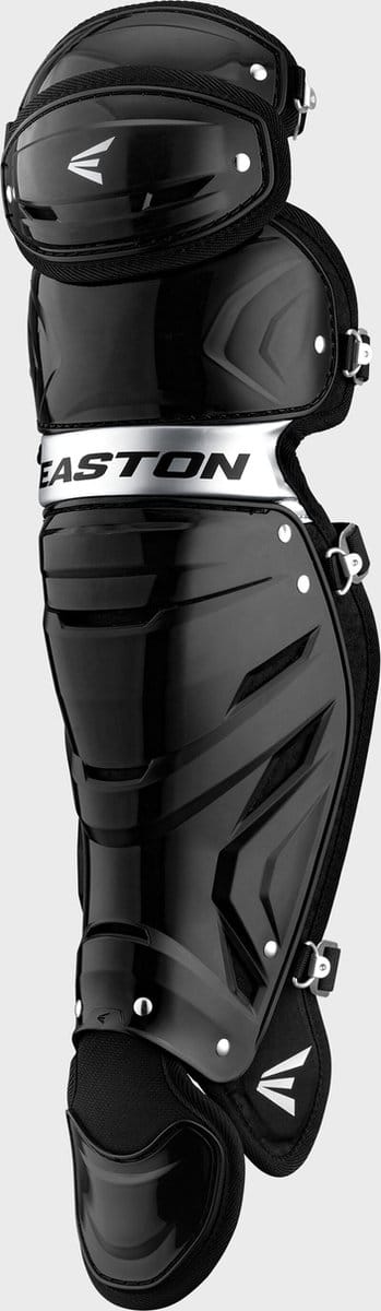Easton GAMETIME Honkbal Catcher Legguards Intermediate Zwart/Silver