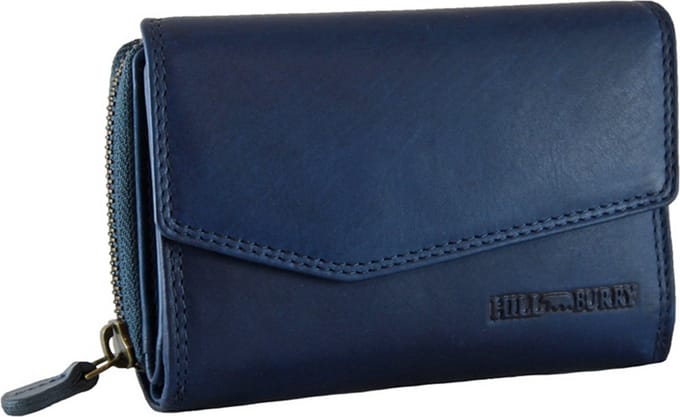 HillBurry VL77703 Dames Rits Portemonnee - Leer - Blauw