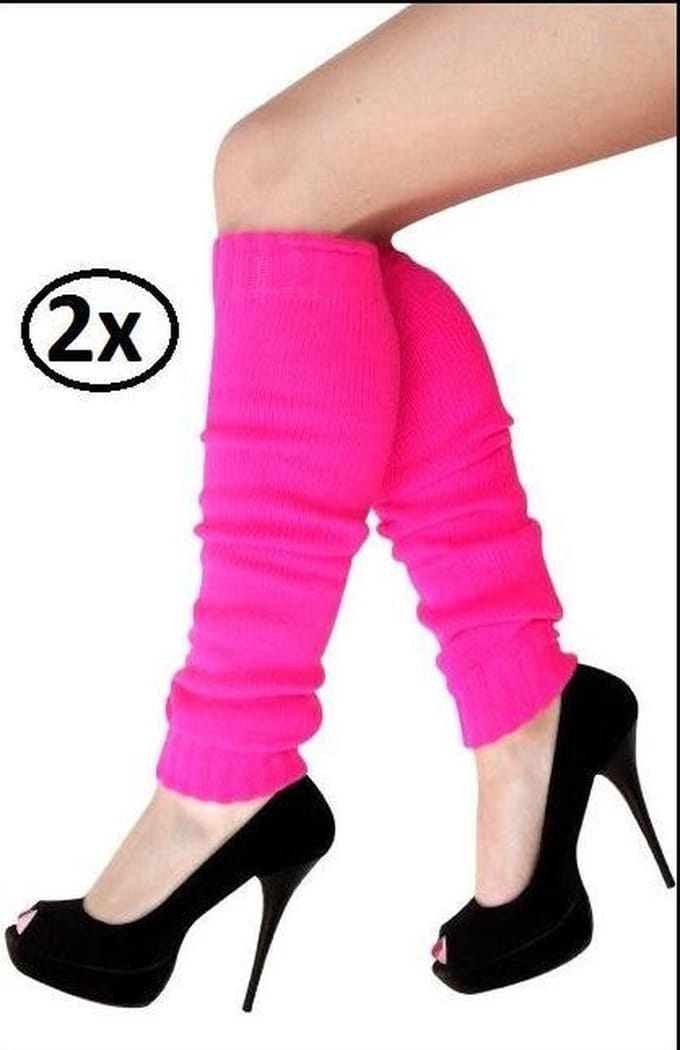 2x paar Beenwarmers pink