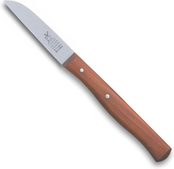 Robert Herder Molenmes – Schilmesje – Carbonstaal – Recht – Lemmet 65 mm – Heft Kersenhout