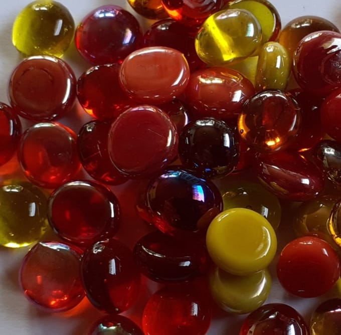 Mini Glas Nuggets Mozaiek Steentjes 250 gram Warme mix