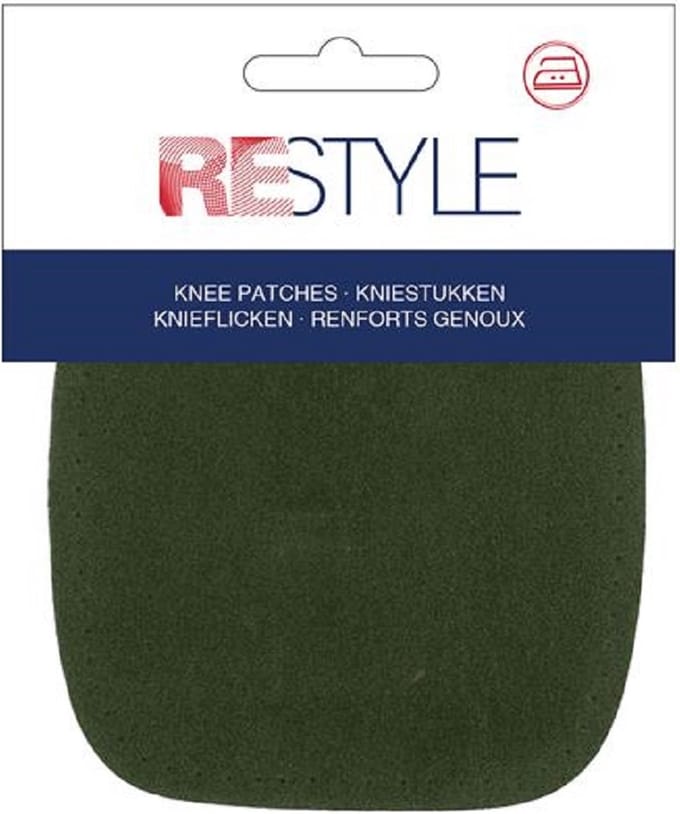 Kniestukken suede kleur 542 groen