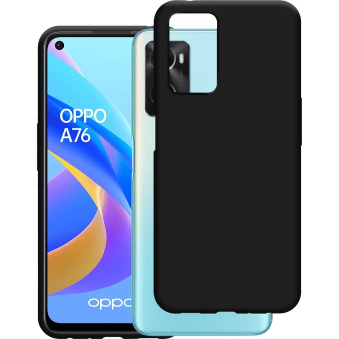 Just in Case OPPO A76 Siliconen (TPU) Hoesje Black