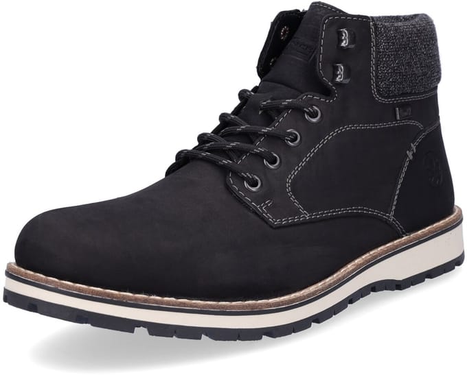 Rieker heren veterboot zwart