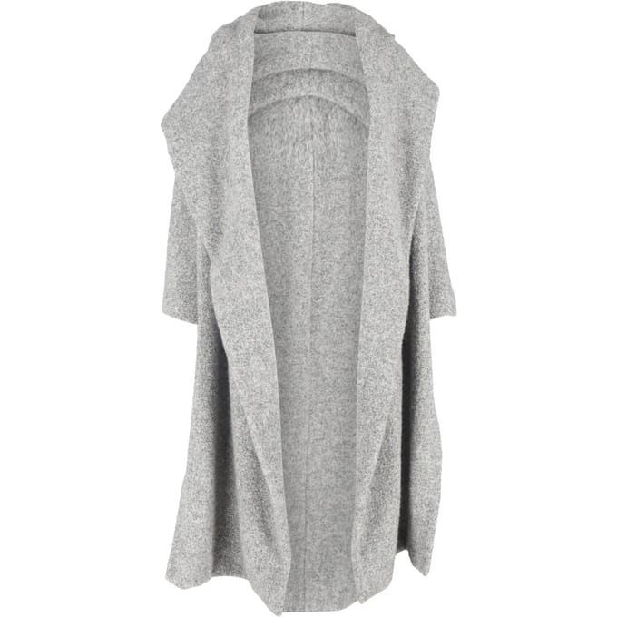 Max Mara Lange Open Mantel in Grijze Wol