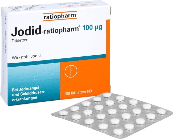 Jodid-ratiopharm 100 μg tabletten, 100 stuks | jodium tabletten | jodium