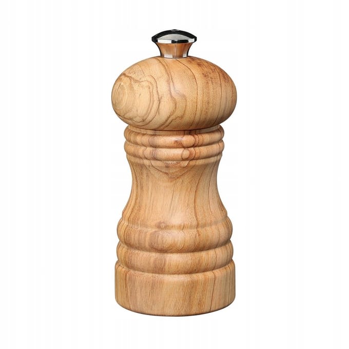 Olijfhouten Pepermolen 5,5 x 12 cm - Keramisch Mechanisme