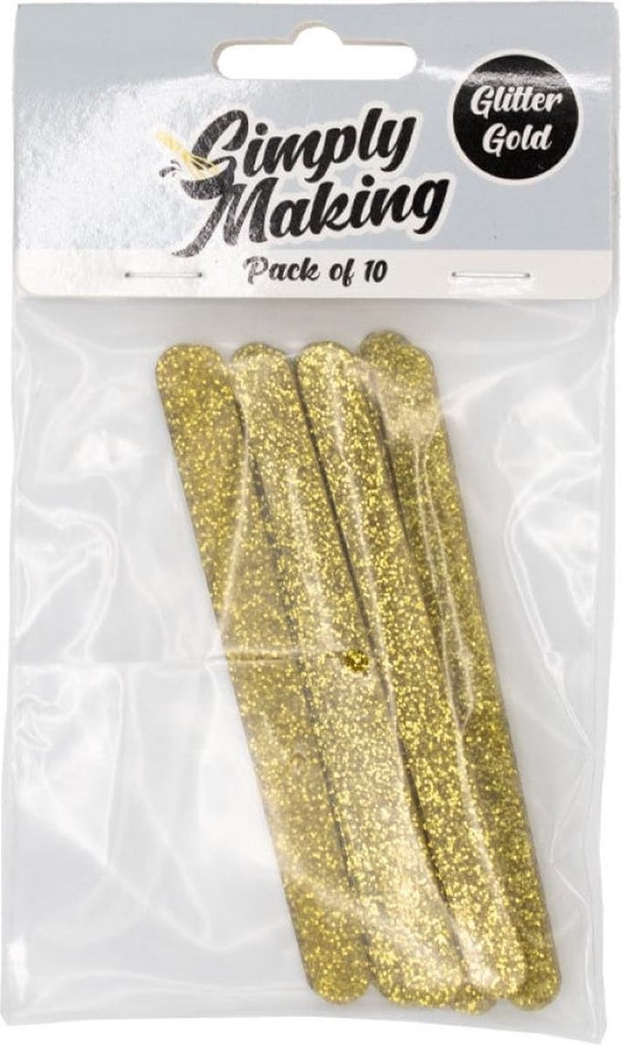 Simply Making Cakesicle Sticks Standard Goud Glitter pk/10