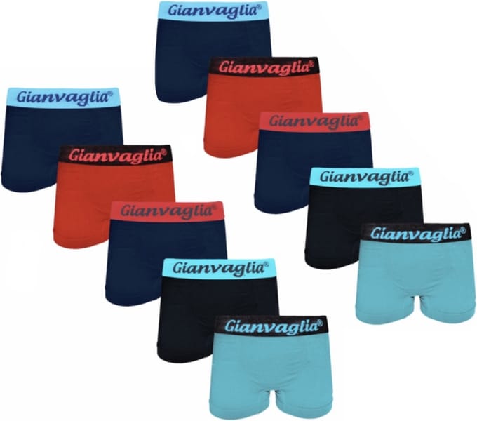 GIANVAGLIA Deluxe 10-pack Jongens Microfiber Boxershort 9803 Maat 98-124