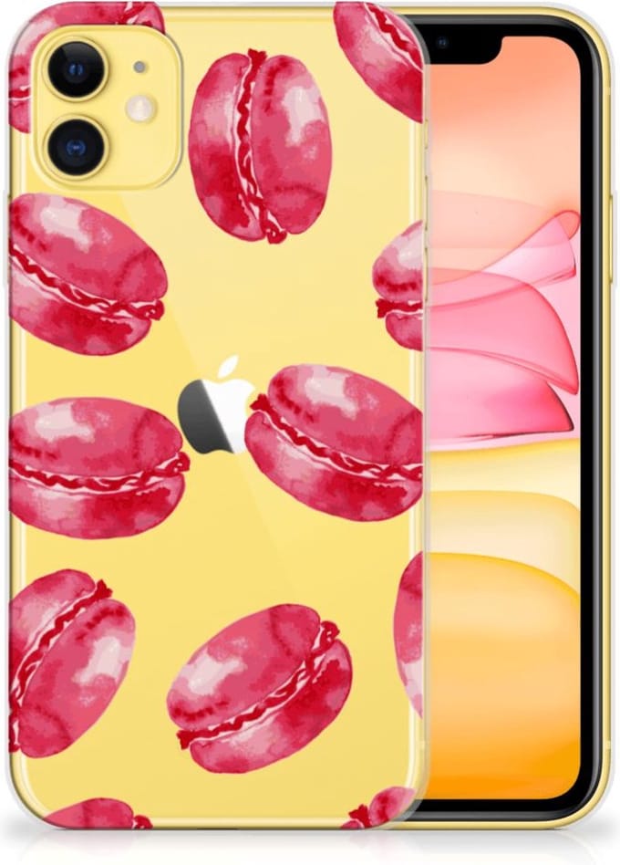 Apple iPhone 11 Siliconen Case Pink Macarons