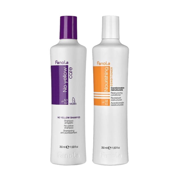 Fanola No Yellow Shampoo 350ml + Nourishing Restructuring Conditioner 350ml