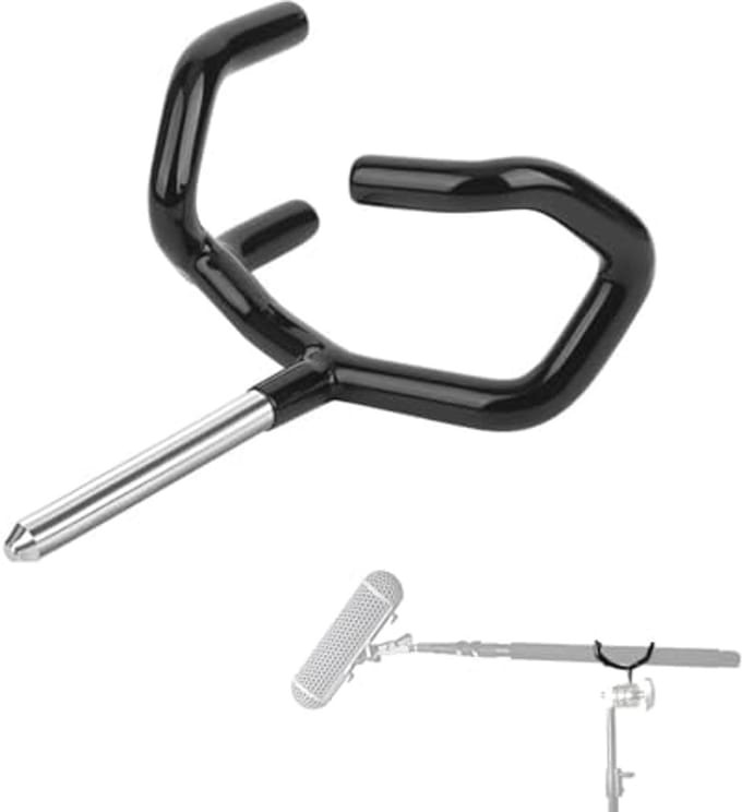 Microfoonhouder, Metalen Houder voor Audiopaal (Zwart)