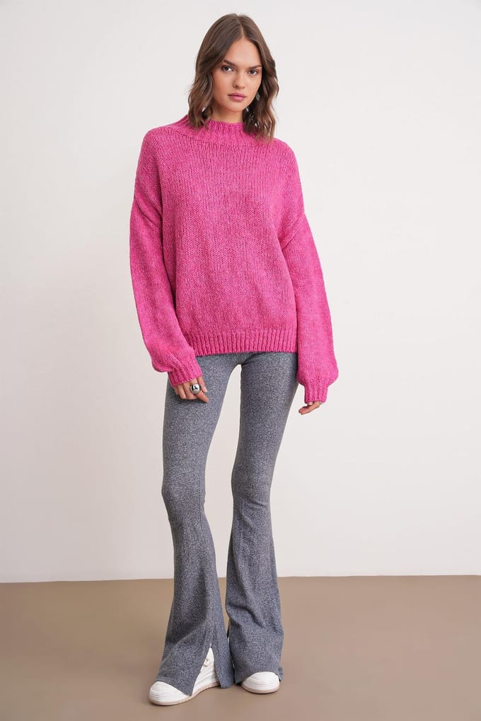 Ontspannen Pas Crew Neck Dikke Brei Trui