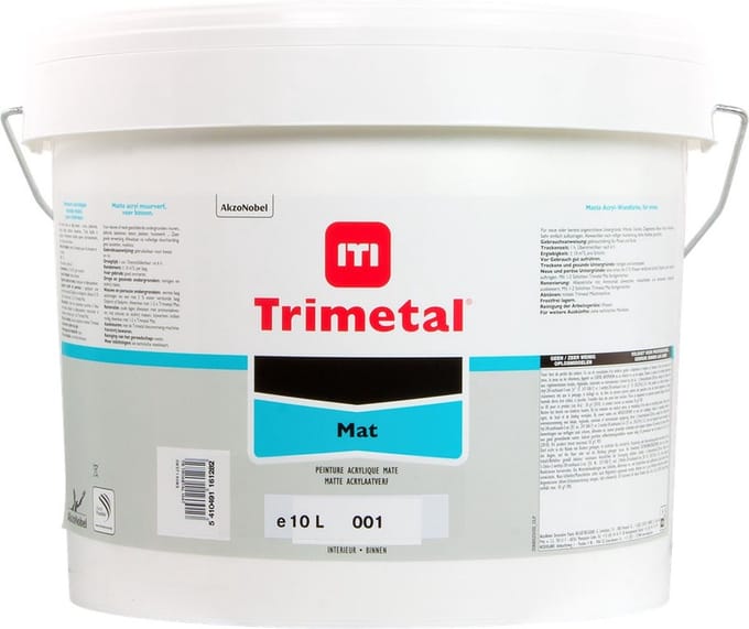 Trimetal Mat - 10 l - 10 m²/l - Wit - Afwerkingslaag
