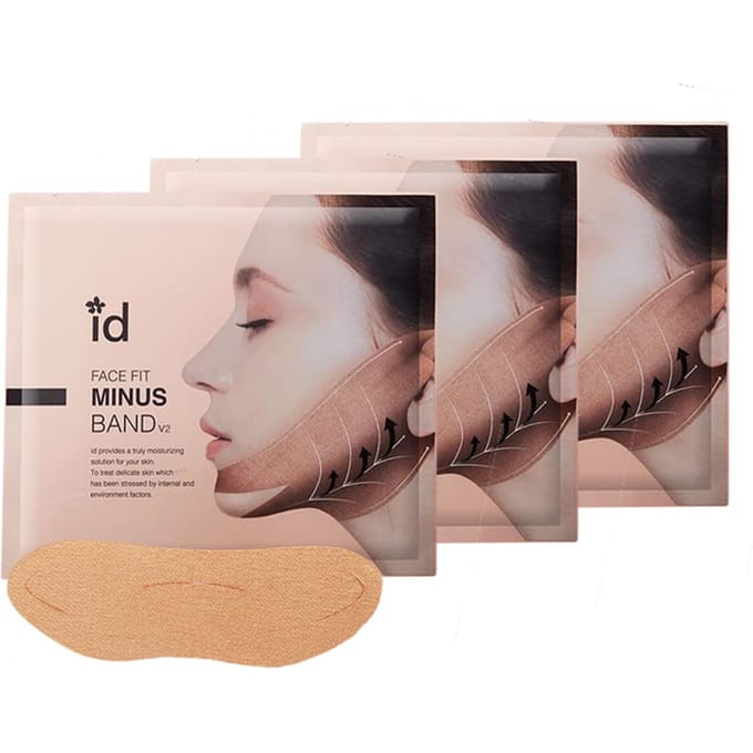 id FACE FiT Facial Mask Minus Band V2 Lower Jaw Intensive Mask Moisturizing 11g x 4 sheets gray