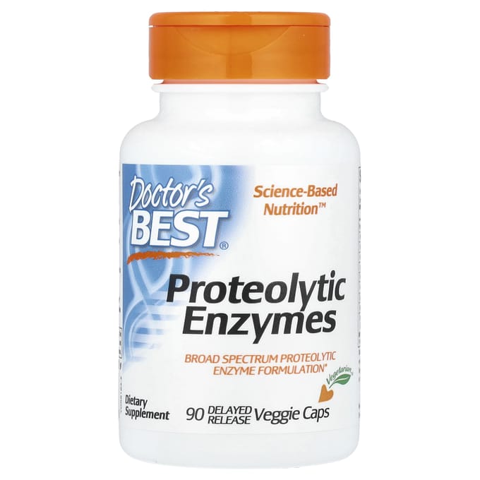 Best Proteolytische Enzymen (90 enteric coated Veggie Caps) - Doctor's Best