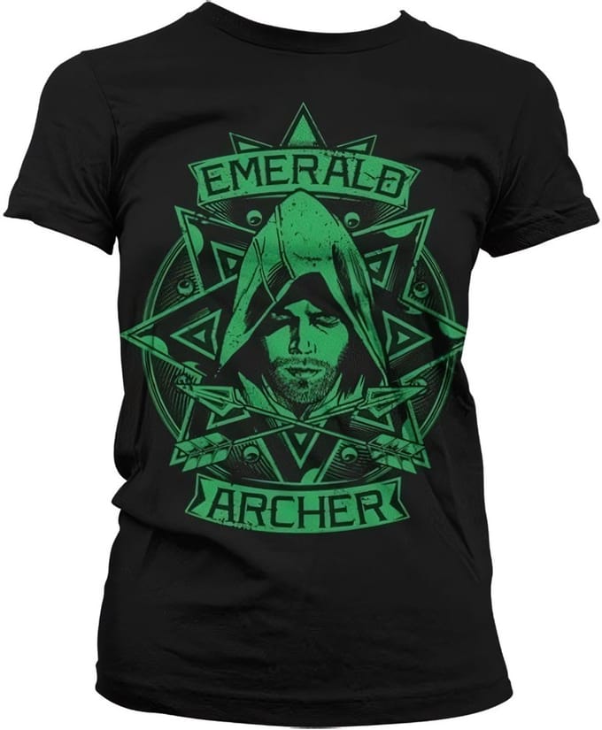 DC Comics Arrow Dames Tshirt -M- Emerald Archer Zwart