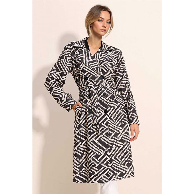 Dubbelzijdige Lange Trenchcoat