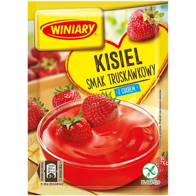 Winiary Gelei met Suiker, Aardbeiensmaak, 77 g